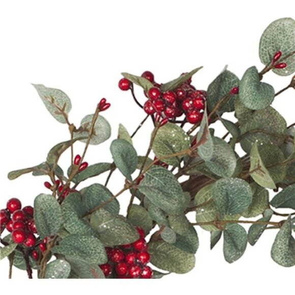 18 Inch Christmas Wreath Christmas Decorations  with Berries Winter Wreath - Picture 3 of 4